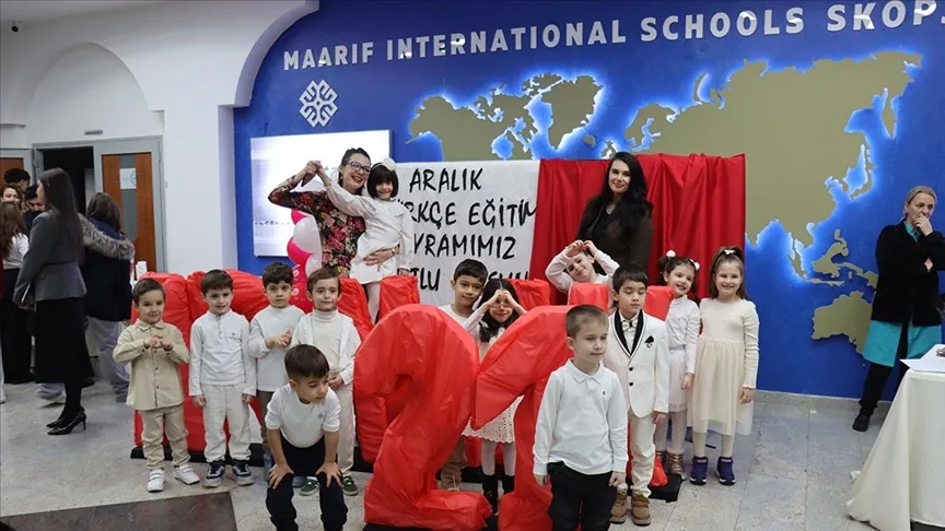 Kuzey Makedonya’daki Uluslararası Maarif Okullarında “Türkçe Eğitim Günü” kutlandı