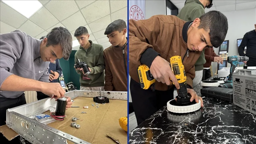 Hakkarili lise öğrencileri “Biz de yapabiliriz” diyerek robot takımı kurdu