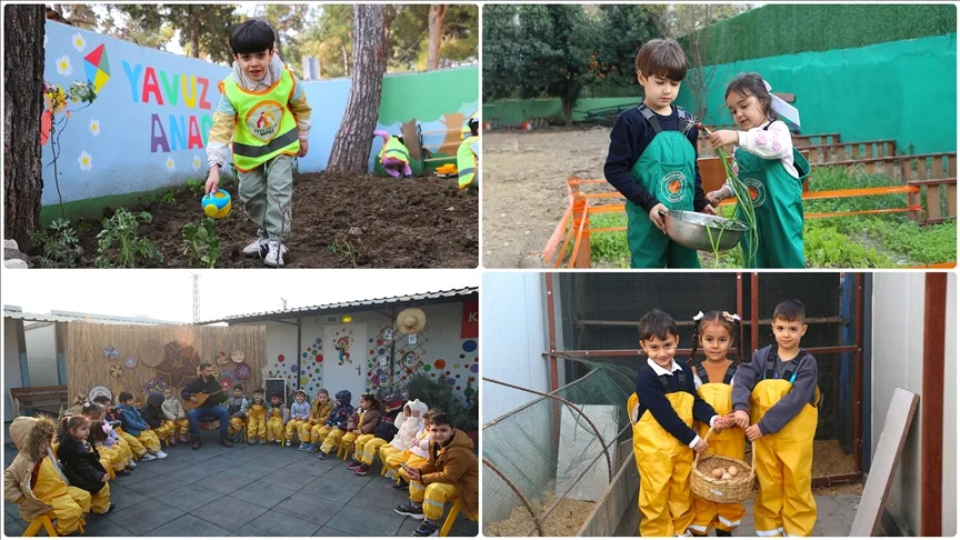 Hatay’da anaokulu öğrencileri doğayla iç içe yapılan eğitimlerle geleceğe hazırlanıyor