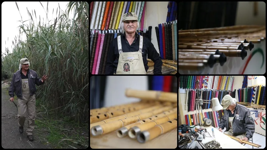 Bahçesinde yetiştirdiği kamıştan tasarladığı neyleri müzikseverlerle buluşturuyor