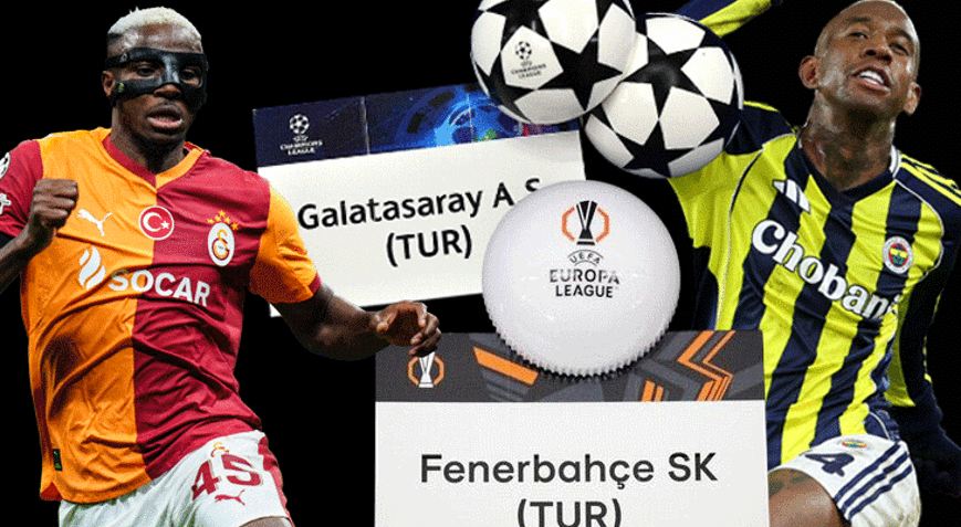 Şampiyonlar Ligi ve Avrupa Ligi için kura çekimi! Galatasaray’ın ve Fenerbahçe’nin rakipleri belli oldu