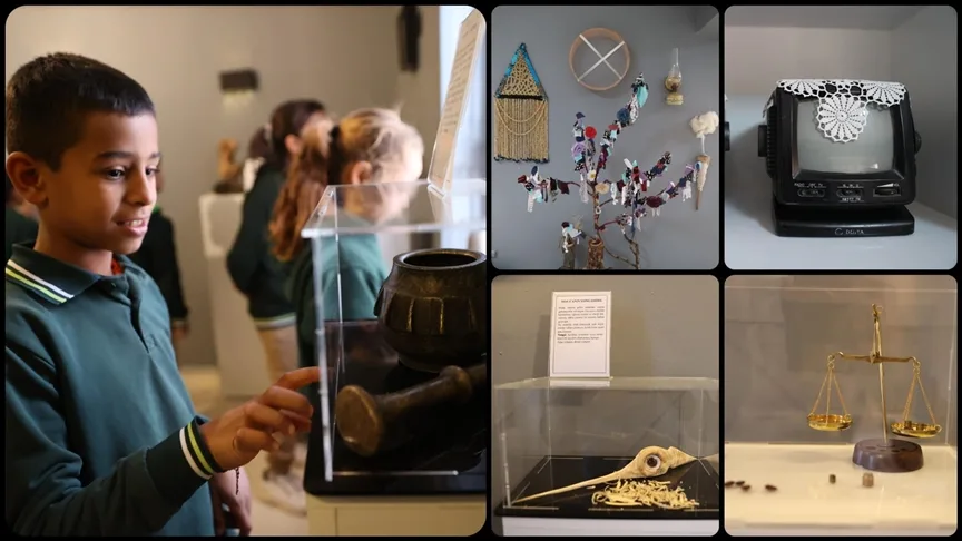 Kırsal mahalledeki öğrencileri için okula müze kurdular