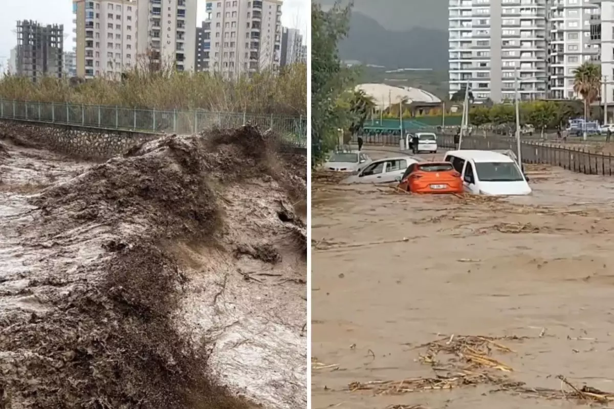 Mersin sele teslim oldu: Araçlar sürüklendi, ev ve iş yerlerini su bastı