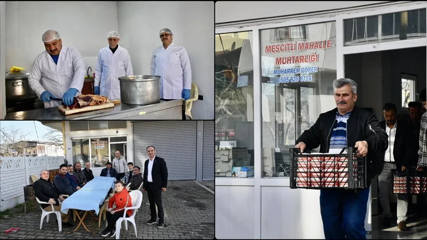 Muhtarlık ofisini yemekhaneye çeviren mahalleli yaklaşık 150 yaşlıya iftarlık hazırlıyor