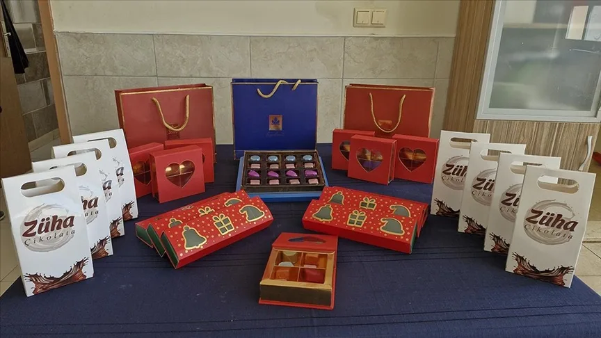 Hatay’da meslek liselilerin ürettiği çikolatalar bayramda ağızları tatlandıracak