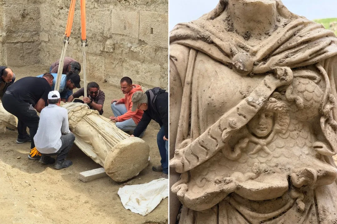 Laodikeia Antik Kenti’nde 2 metrelik Athena heykeli gün yüzüne çıkarıldı