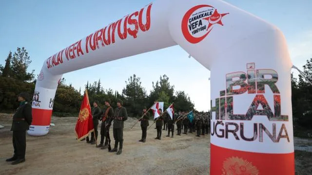 Gelibolu Yarımadası’nda 57. Alay Vefa Yürüyüşü Conkbayırı’nda sona erdi