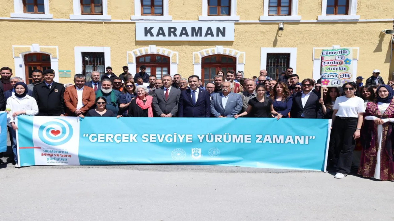 Karaman’dan Konya’ya Sevgi Ve Barış Yürüyüşü