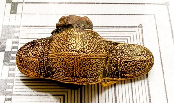 Danimarka’da 1.500 Yıl Yeraltında Kaldıktan Sonra Nadir Bir Cermen Demir Çağı Altın Broşu Bulundu