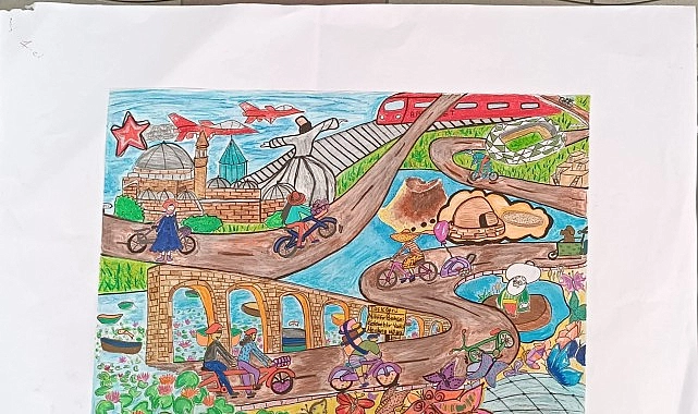 Avrupa Bisiklet Başkenti Konya Resim Yarışması Sonuçlandı