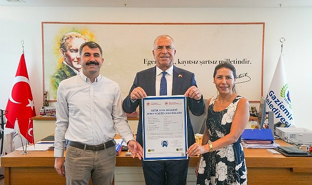 Gaziemir Belediyesi’nin çevreci çalışmalarına Sıfır Atık Belgesi