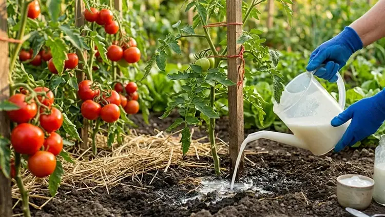 Bahçıvanların sakladığı o sır ortaya çıktı! Domates köklerine 1 kaşık kadar dökmeniz yeterli!