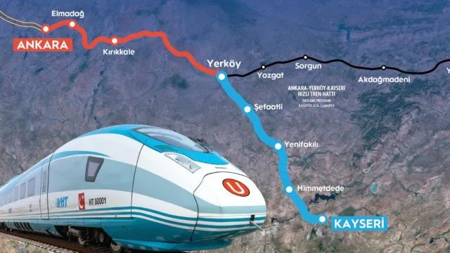 Yerköy-Kayseri YHT’de çalışmaların yarısı tamamlandı
