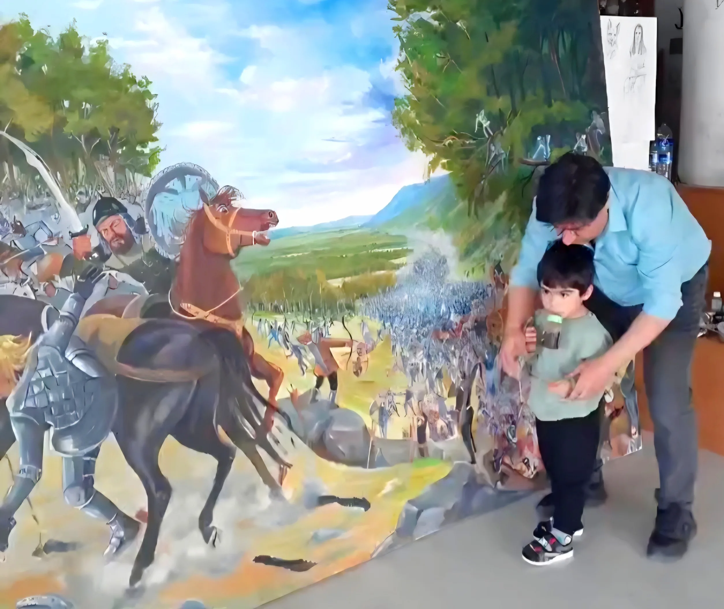 Ressam Orhun Kara Malazgirt Zaferinin 955. Yılını Tabloyla Kutladı