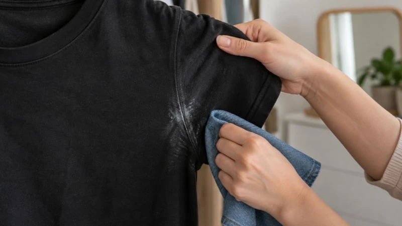 Deterjansız, masrafsız.. Siyah giysilerdeki deodorant lekesine 1 dakikalık çözüm