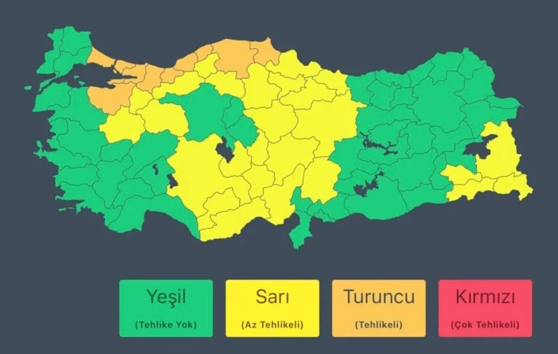  MGM’den 10 il için turuncu kodlu uyarı